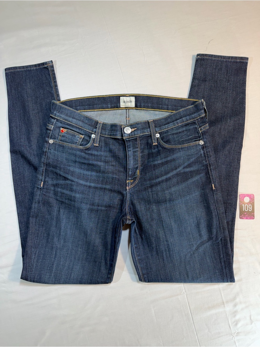 Hudson Nico Midrise Super Skinny Jeans size: 29”